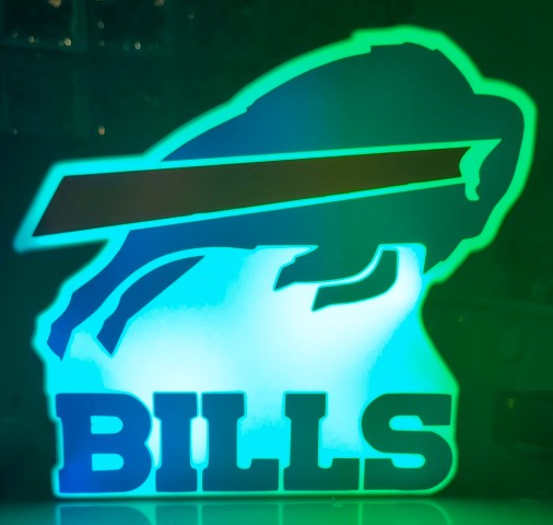 Buffalo Bills LED Lightbox – App-Controlled USB Custom NFL Team Sign