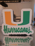 Miami Hurricanes 'U' LED Light Box