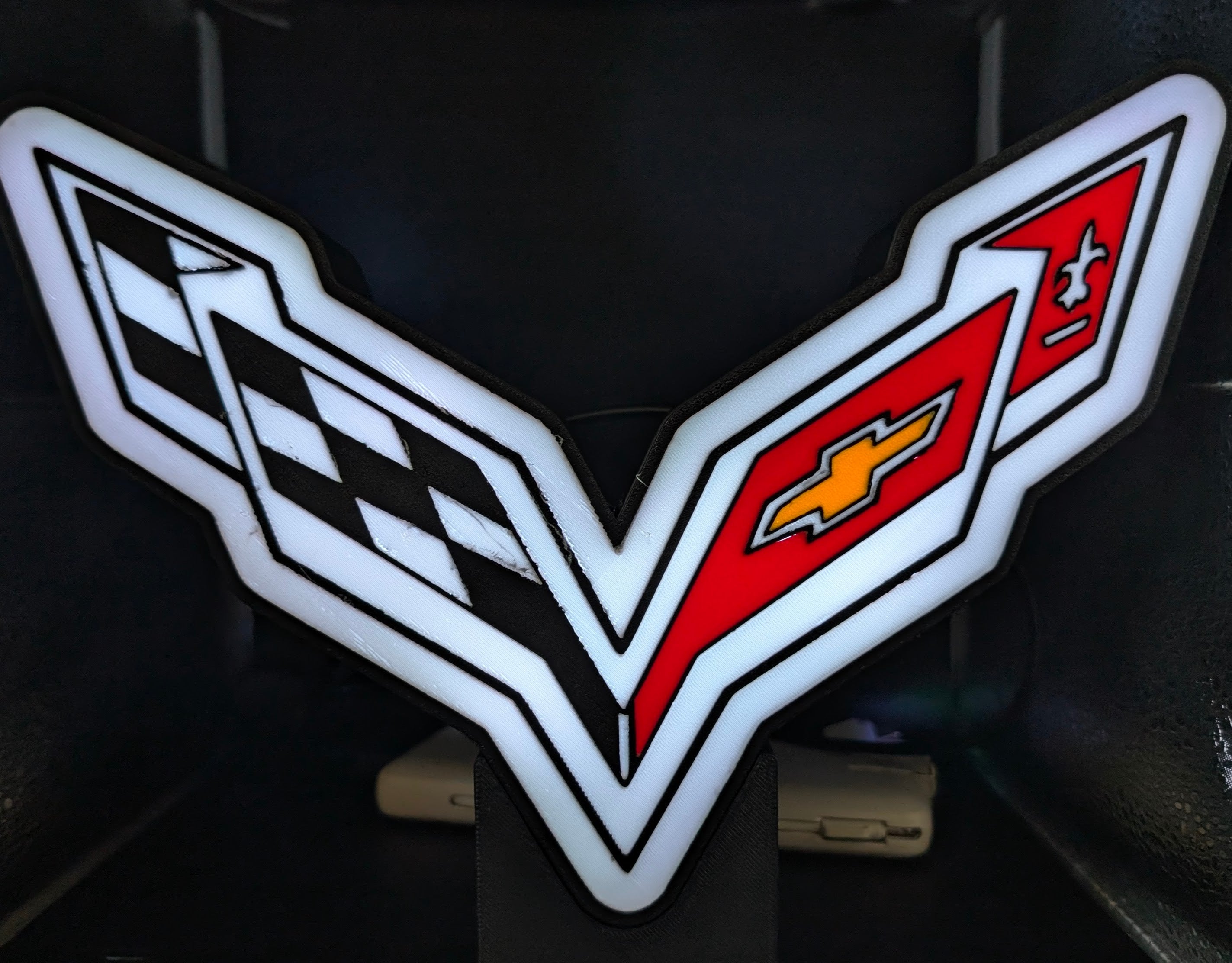 Corvette LED Lightbox – Custom App-Controlled USB Car Logo Sign
