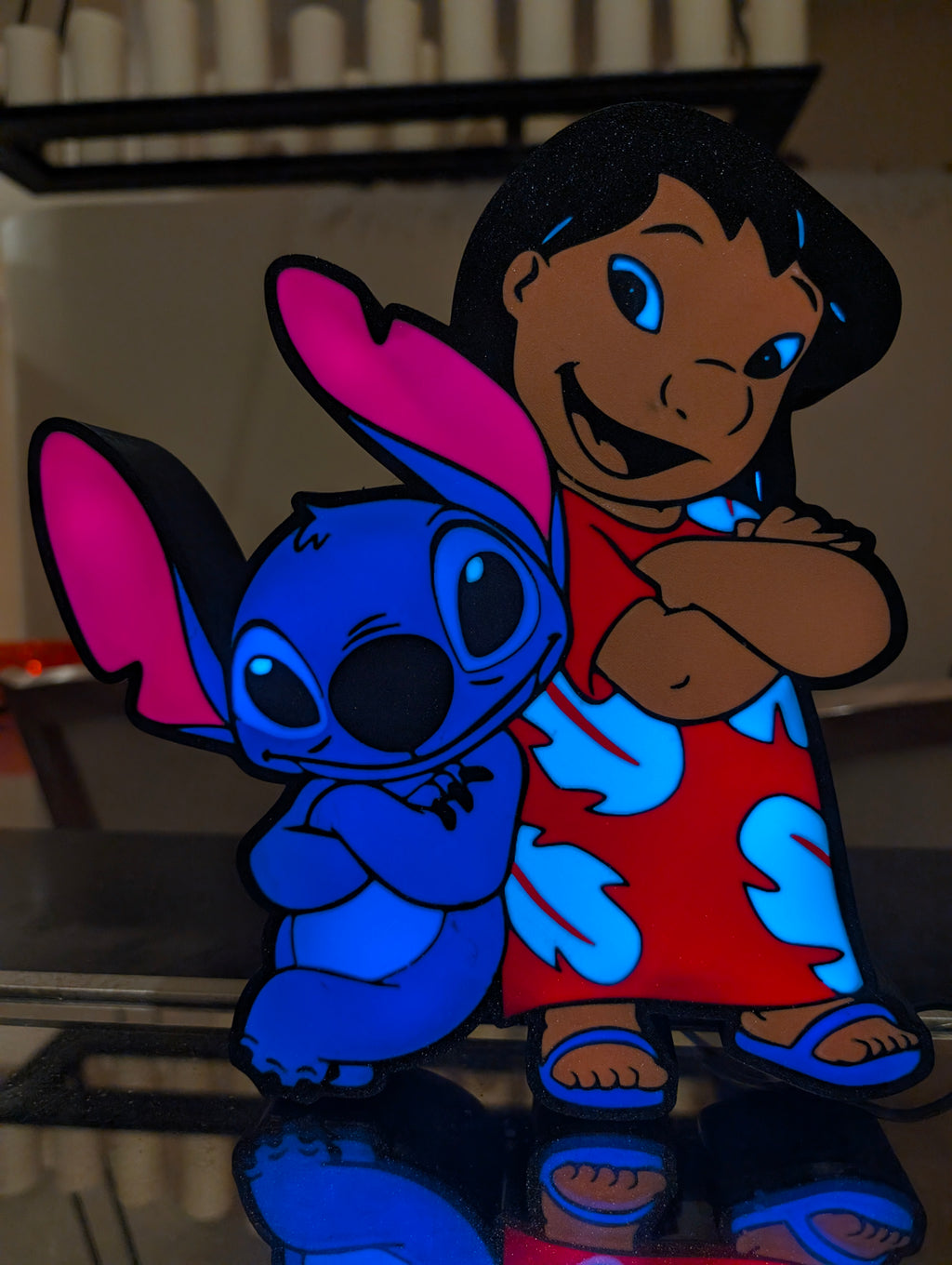 Lilo & Stitch LED Lightbox – Custom App-Controlled USB Decor Sign