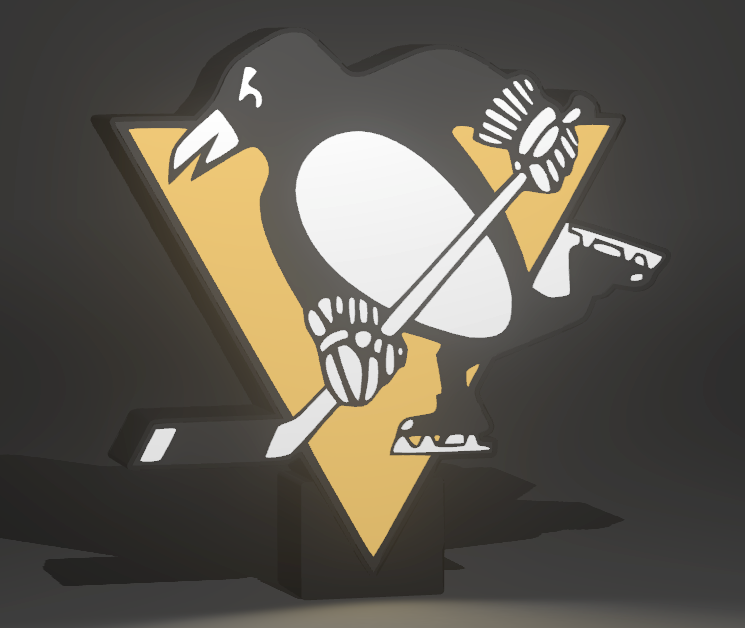 Pittsburgh Penguins LED Lightbox – App-Controlled USB Custom NHL Team Sign