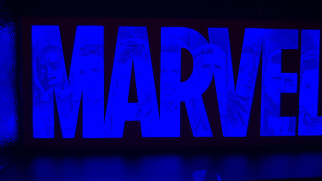 Marvel LED Lightbox – Custom App-Controlled USB Superhero Wall & Desk Sign