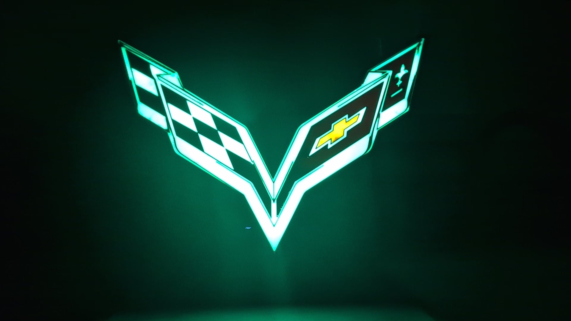 Corvette LED Lightbox – Custom App-Controlled USB Car Logo Sign