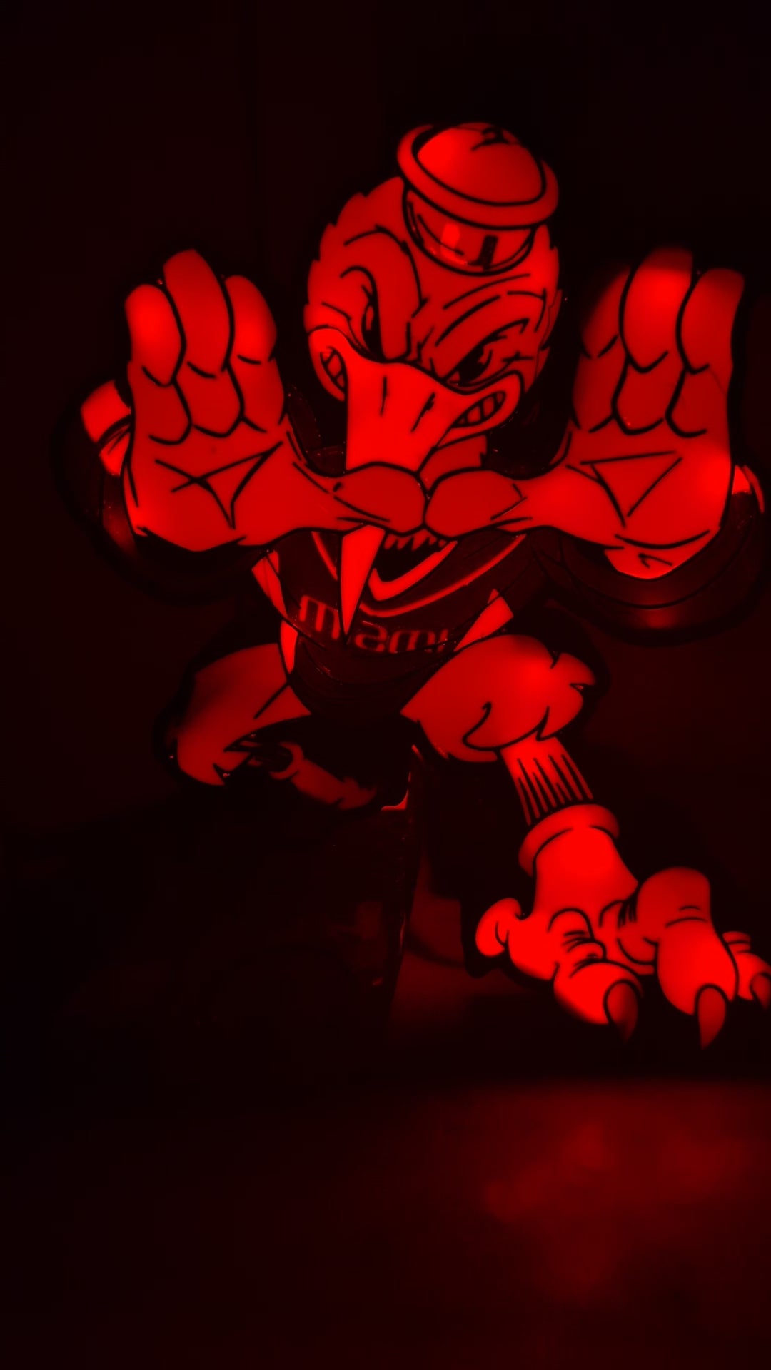 Miami Hurricanes LED Lightbox – Custom App-Controlled USB Mascot Logo Sign