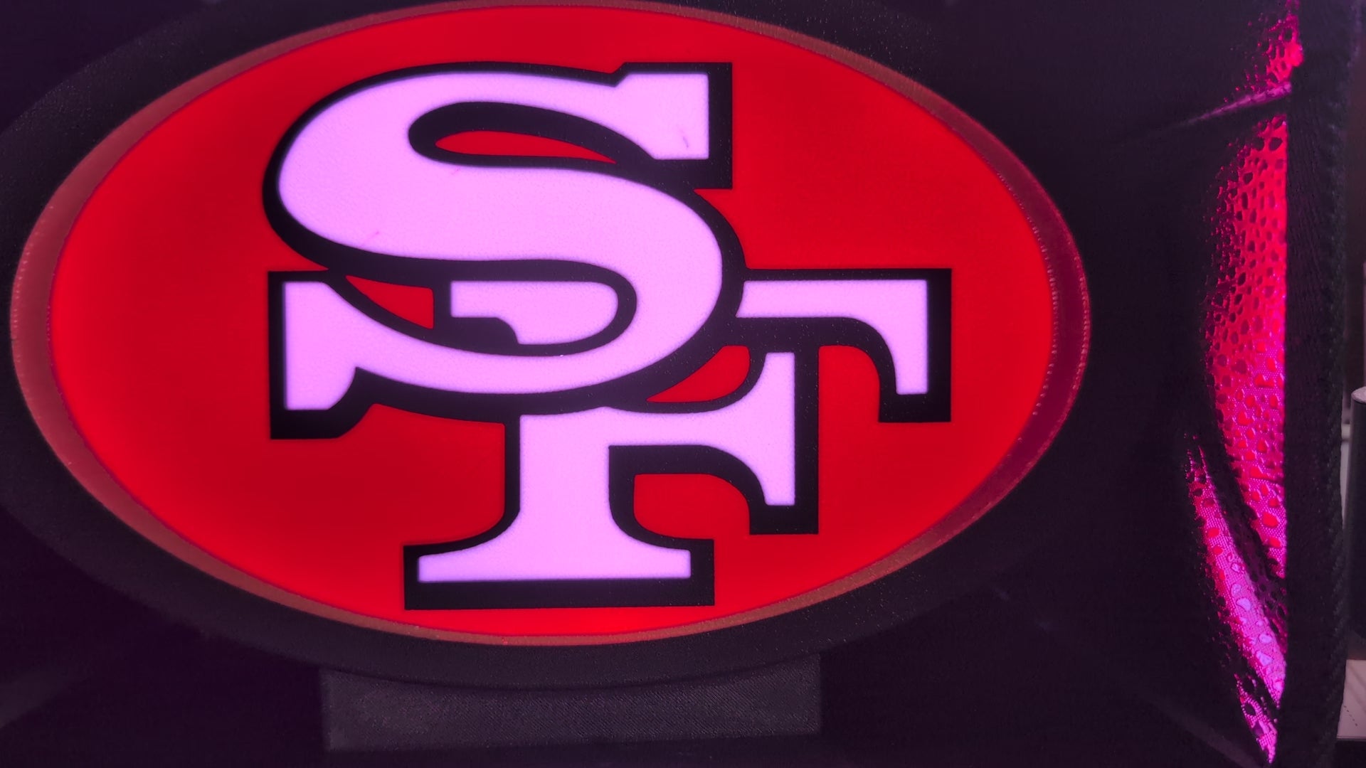 San Francisco 49ers LED Lightbox – Custom App-Controlled USB Team Logo Sign