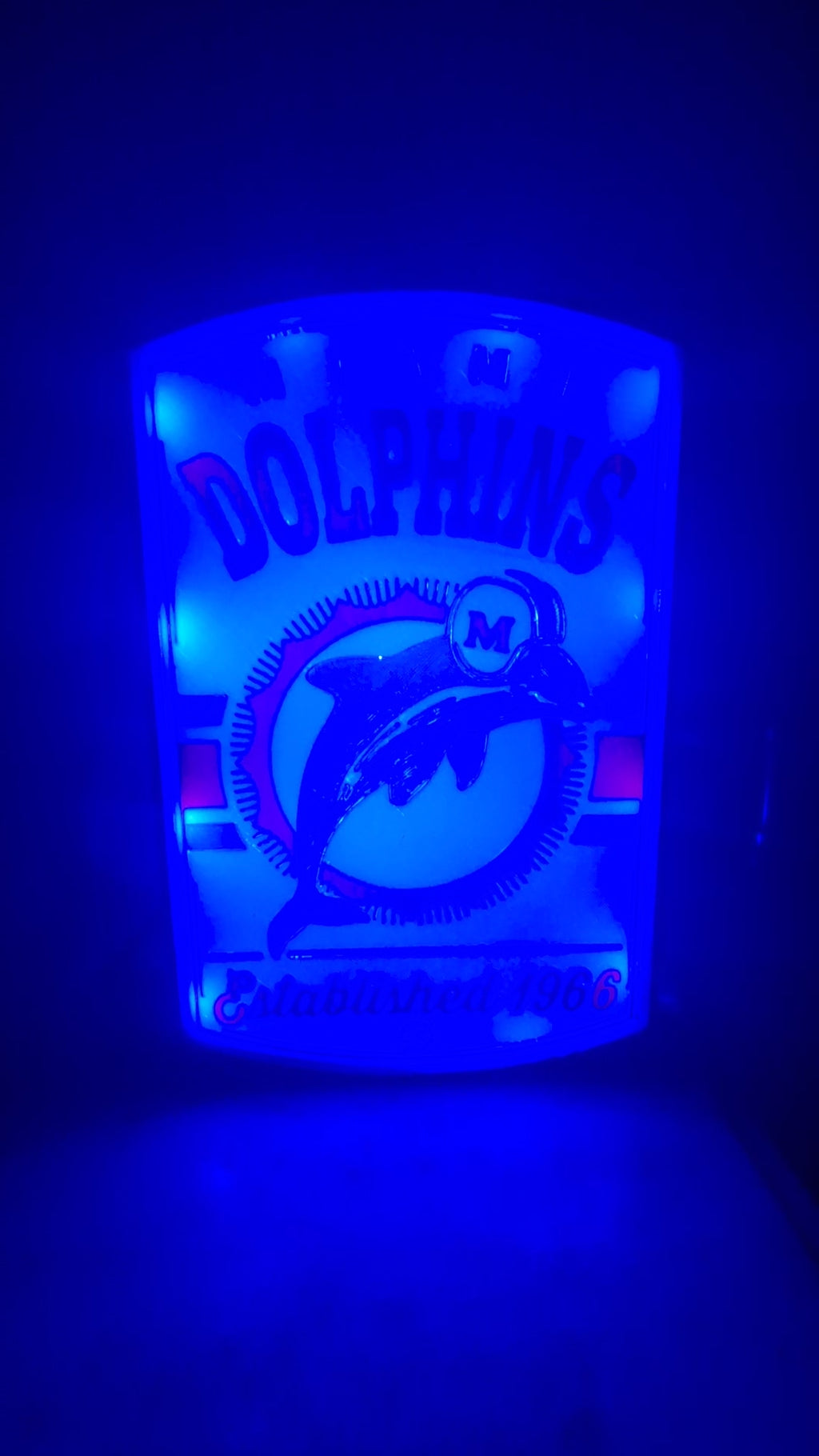 Miami Dolphins Vintage LED Lightbox – Custom App-Controlled USB Wall & Desk Sign