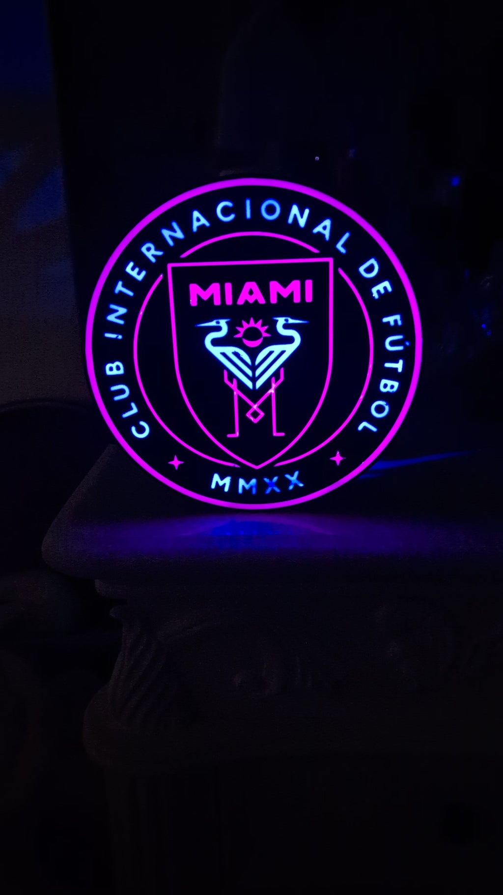 Inter Miami CF LED Lightbox – Custom App-Controlled USB Soccer Team Sign