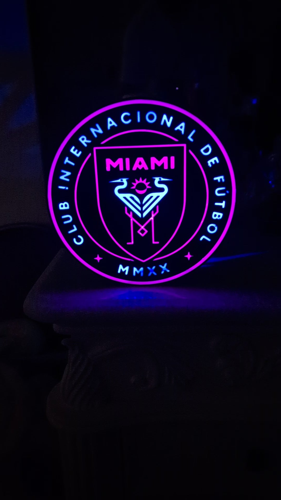 Inter Miami CF LED Lightbox – Custom App-Controlled USB Soccer Team Sign