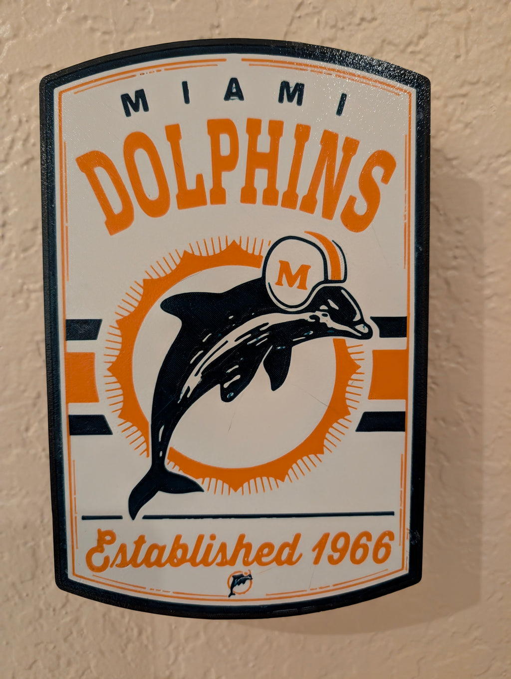 Miami Dolphins Vintage LED Lightbox – Custom App-Controlled USB Wall & Desk Sign